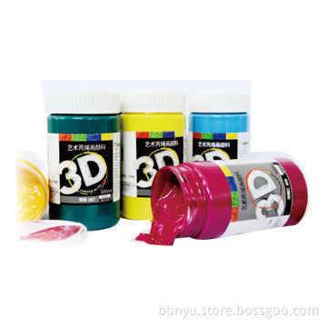 3D acrylic paint, non-toxic and eco, follow USA ASTM D-4236 and EU EN71-3, 3D painting